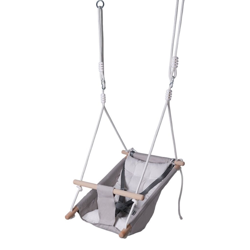 2Kids Toys - Lasten tekstiilikeinu pienimmille harmaa