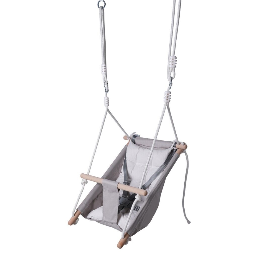 2Kids Toys - Lasten tekstiilikeinu pienimmille harmaa