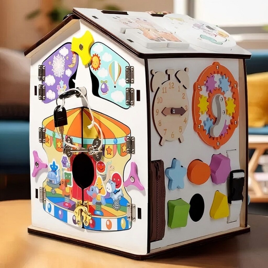 2Kids Toys - talonmuotoinen aktiviteettilevy, valkoinen