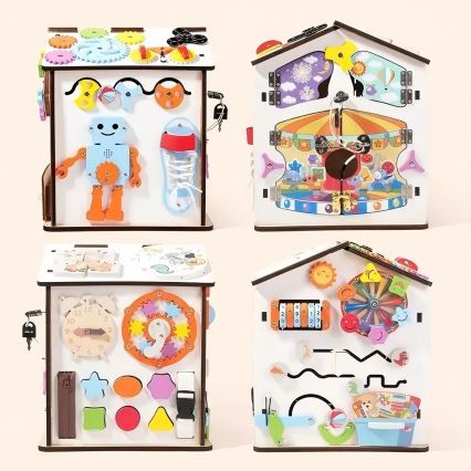2Kids Toys - talonmuotoinen aktiviteettilevy, valkoinen