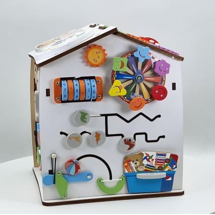 2Kids Toys - talonmuotoinen aktiviteettilevy, valkoinen