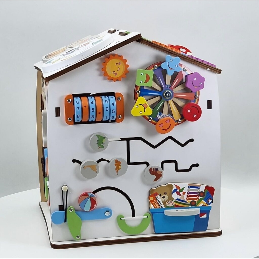 2Kids Toys - talonmuotoinen aktiviteettilevy, valkoinen