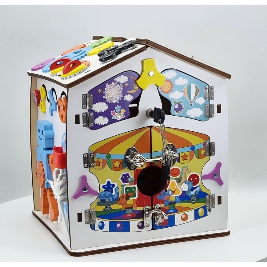 2Kids Toys - talonmuotoinen aktiviteettilevy, valkoinen