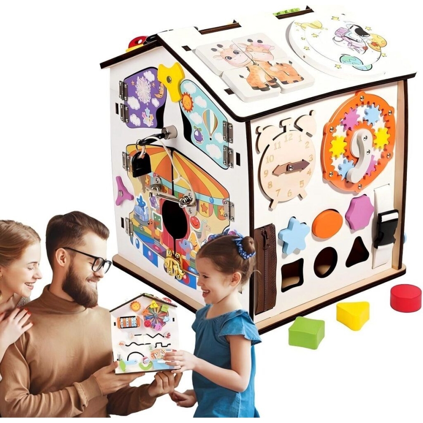 2Kids Toys - talonmuotoinen aktiviteettilevy, valkoinen