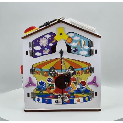 2Kids Toys - talonmuotoinen aktiviteettilevy, valkoinen