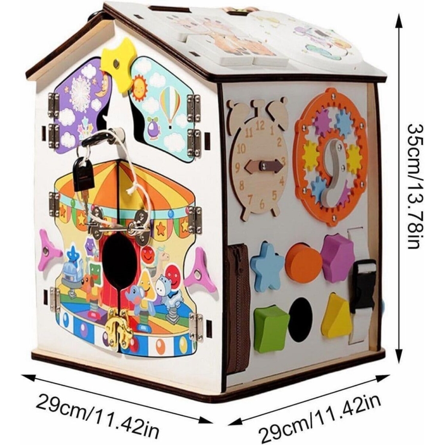 2Kids Toys - talonmuotoinen aktiviteettilevy, valkoinen