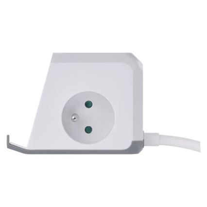 Jatkojohto pistorasialla ja langattomalla QI-latauksella 2Z + 2xUSB-A + 1xUSB-C 2m valkoinen