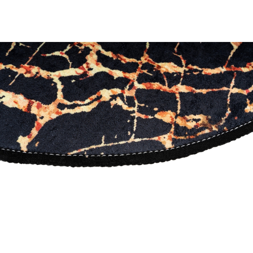 SETTI 2 kpl Kylpyhuoneen matto GOLDES 60/100 cm musta/kulta