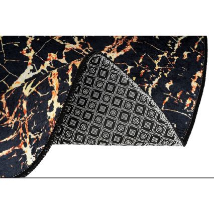 SETTI 2 kpl Kylpyhuoneen matto GOLDES 60/100 cm musta/kulta