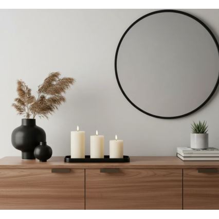 3 kpl BRILLO LED-kynttilää, LED/3xAAA, kermanvärinen + kaukosäädin
