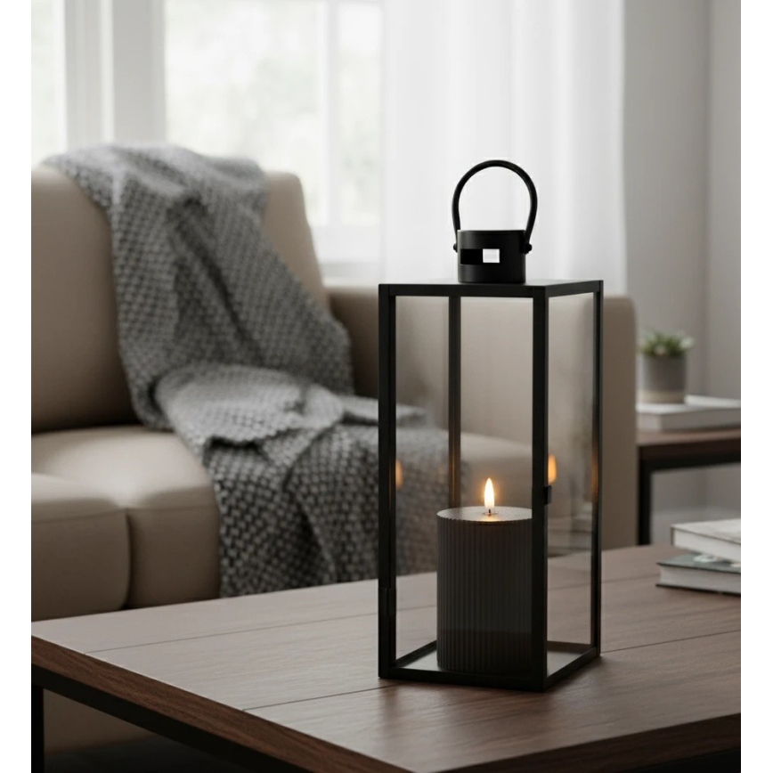 3 kpl BRILLO LED-kynttiläsetti, LED/2xAA, musta + kaukosäädin