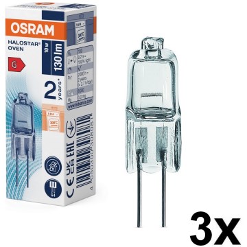 3 kpl HALOSTAR uunilamppuja G4/10W/12V 2700K - Osram