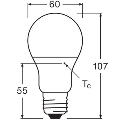 3 kpl LED-lamppu A60 E27/8W/230V 3000K - Osram