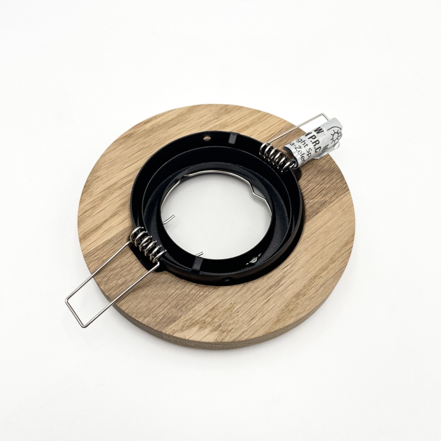 3 kpl setti upotettava kattovalaisin TOBBY 1xGU10/20W/230V halkaisija 11,5 cm tammi/musta