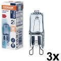 3 kpl uunin polttimoa HALOPIN G9/40W/230V 2700K - Osram