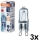 3 kpl uunin polttimoa HALOPIN G9/40W/230V 2700K - Osram