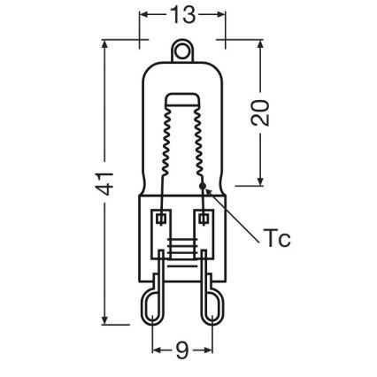 3 kpl uunin polttimoa HALOPIN G9/40W/230V 2700K - Osram
