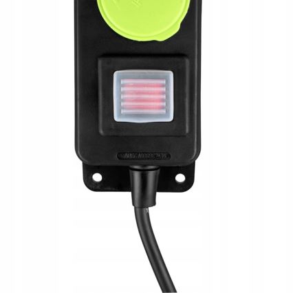 3-osainen jatkojohto kytkimellä, 20m, IP44