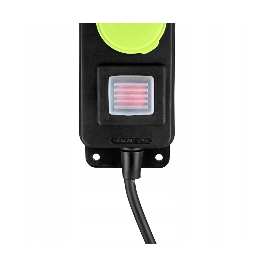 3-osainen jatkojohto kytkimellä, 20m, IP44