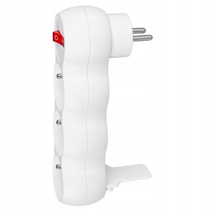 3-paikkainen jatkopistorasia kytkimellä