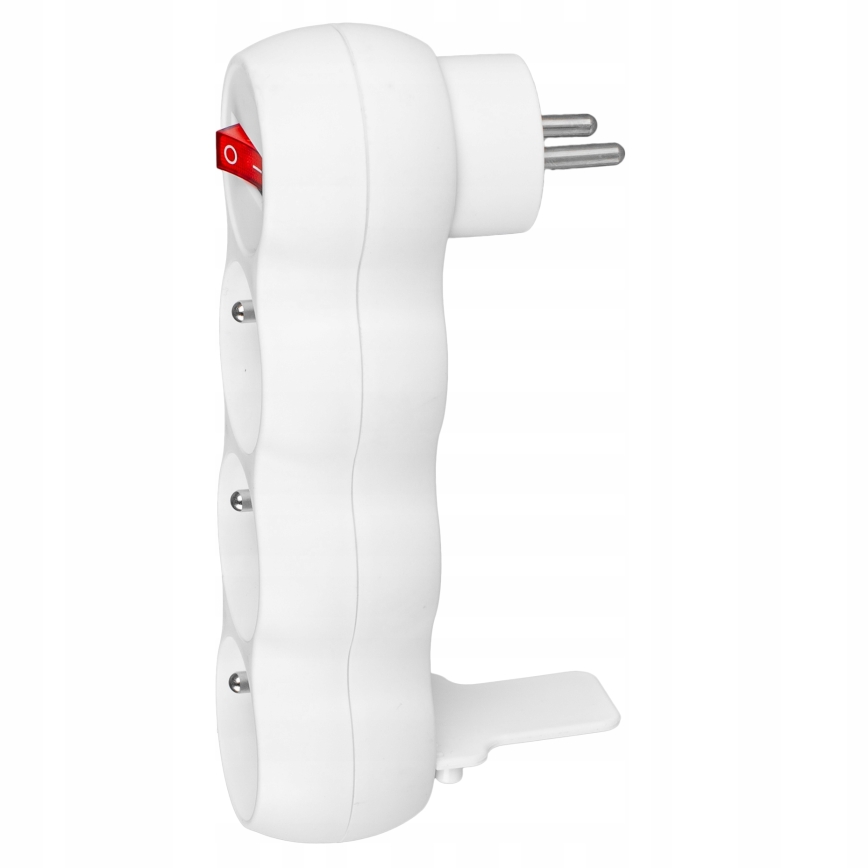 3-paikkainen jatkopistorasia kytkimellä