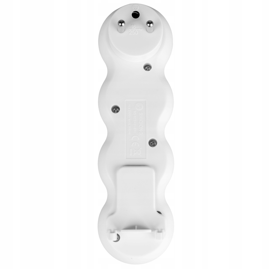 3-paikkainen jatkopistorasia kytkimellä