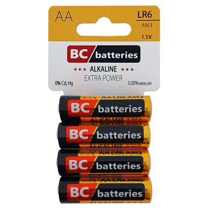 4 kpl Alkaliparisto EXTRA POWER AA 1,5V