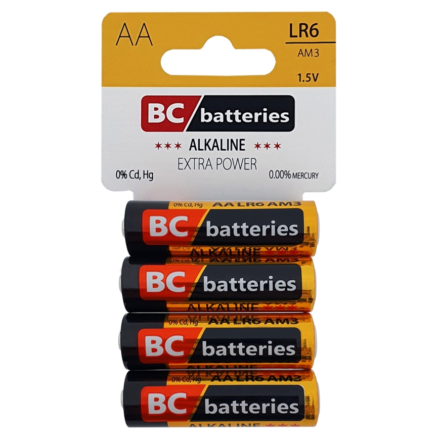 4 kpl Alkaliparisto EXTRA POWER AA 1,5V
