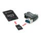 4in1 MicroSDHC 16 Gt + SD-sovitin + MicroSD-lukija + OTG-sovitin