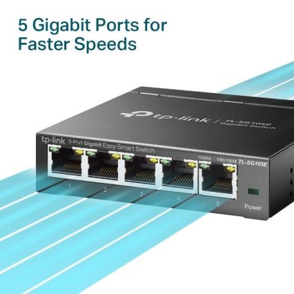 5-porttinen gigabitin Easy Smart-kytkin