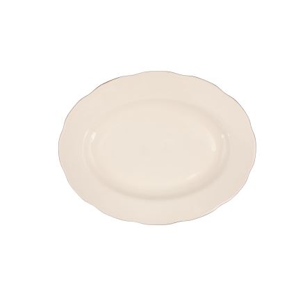 54-osainen ruokailusetti, valkoinen/kuparinen/luunvärinen posliini