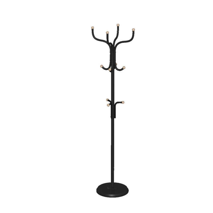 5five - Jalallinen naulakko RAFU 178x43 cm musta