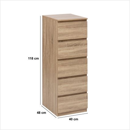 5five - Lipasto HEIM 40 x 118 x 48 cm, ruskea