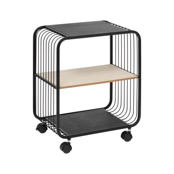5five - Tarjoilupöytä/siirrettävä hylly COLGE 53x43 cm musta/beige