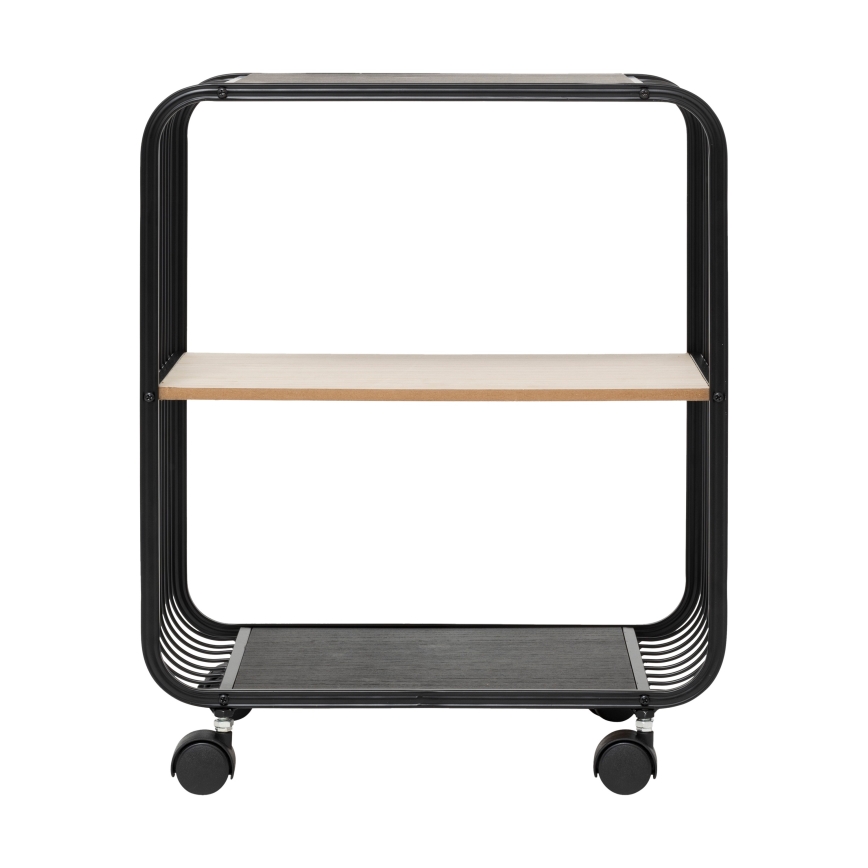 5five - Tarjoilupöytä/siirrettävä hylly COLGE 53x43 cm musta/beige