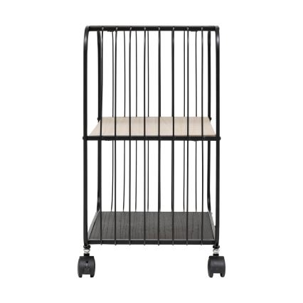 5five - Tarjoilupöytä/siirrettävä hylly COLGE 53x43 cm musta/beige