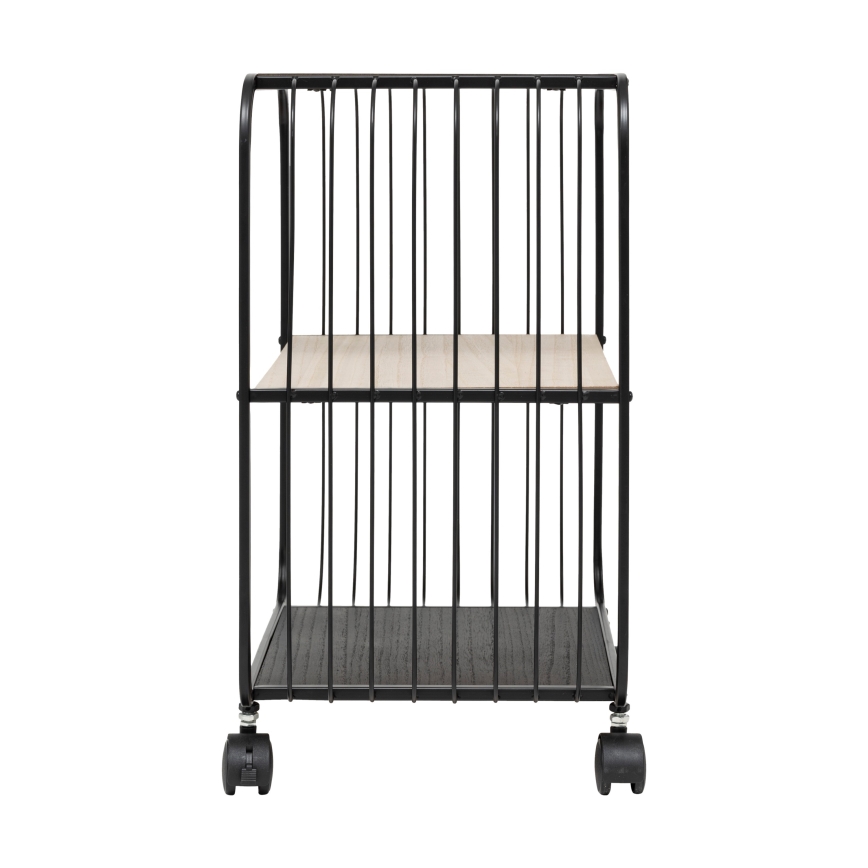 5five - Tarjoilupöytä/siirrettävä hylly COLGE 53x43 cm musta/beige