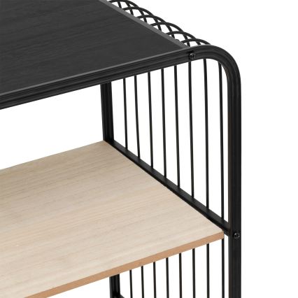 5five - Tarjoilupöytä/siirrettävä hylly COLGE 97x55 cm musta/beige