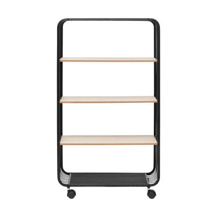 5five - Tarjoilupöytä/siirrettävä hylly COLGE 97x55 cm musta/beige