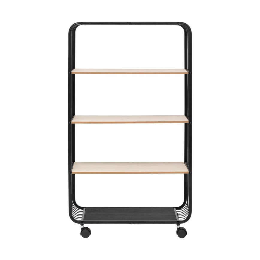 5five - Tarjoilupöytä/siirrettävä hylly COLGE 97x55 cm musta/beige