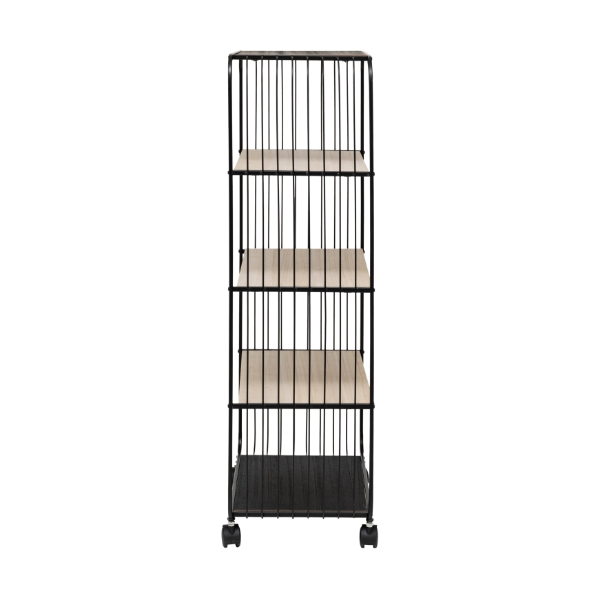 5five - Tarjoilupöytä/siirrettävä hylly COLGE 97x55 cm musta/beige