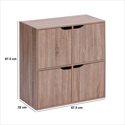 5five - TIDY-lipasto 68x68x32 cm ruskea