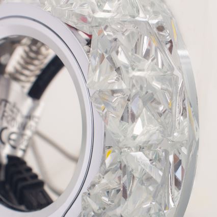 Emithor 71094 - LED-kattovalaisin CRYSTAL FIX 1xGU10/50W + LED/3W-nauha