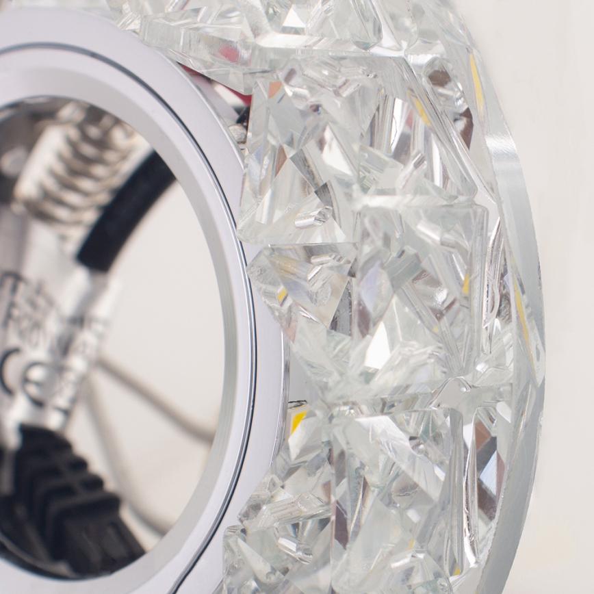 Emithor 71094 - LED-kattovalaisin CRYSTAL FIX 1xGU10/50W + LED/3W-nauha