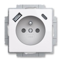 ABB 5569T-A32357 500 - Kehyksetön kotipistorasia ZONI 250V 1xUSB A+C valkoinen
