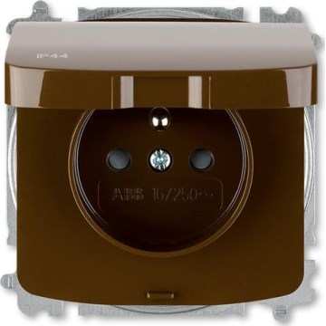 ABB 6619A-A06997 H - Kehyksetön kotitalouspistorasia TANGO 250V IP44 ruskea