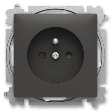 ABB 6619T-A06657 237 - Kotitalouspistorasia ilman kehystä ZONI 250V mattamusta