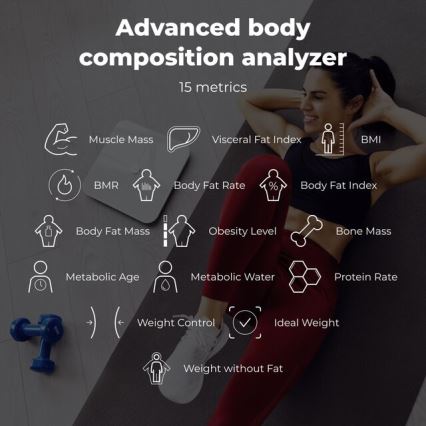 AENO - Älykäs henkilökohtainen vaaka 3xAAA
