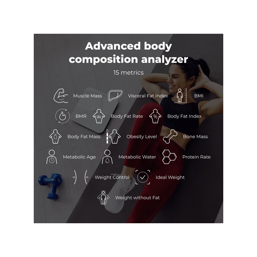 AENO - Älykäs henkilökohtainen vaaka 3xAAA