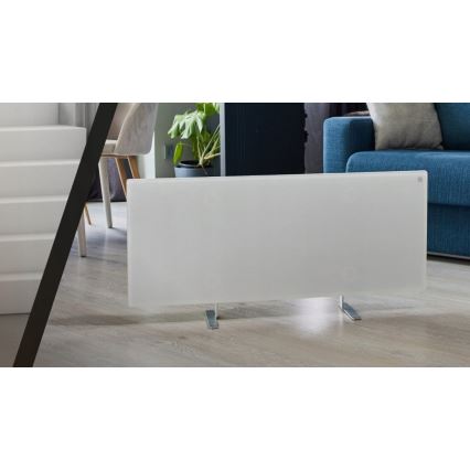 AENO - Älykäs sähköinen infrapunapaneeli LED mukana näyttö 700W ajastin/termostaatti IP44 Wi-fi valkoinen